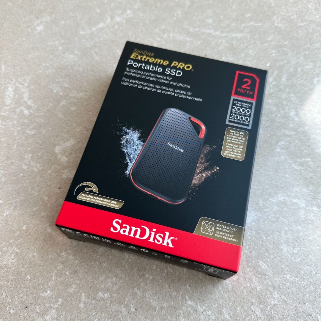 全新Sandisk Extreme Pro Portable E81 SSD V2 2TB 2000Mb/s 原裝行貨