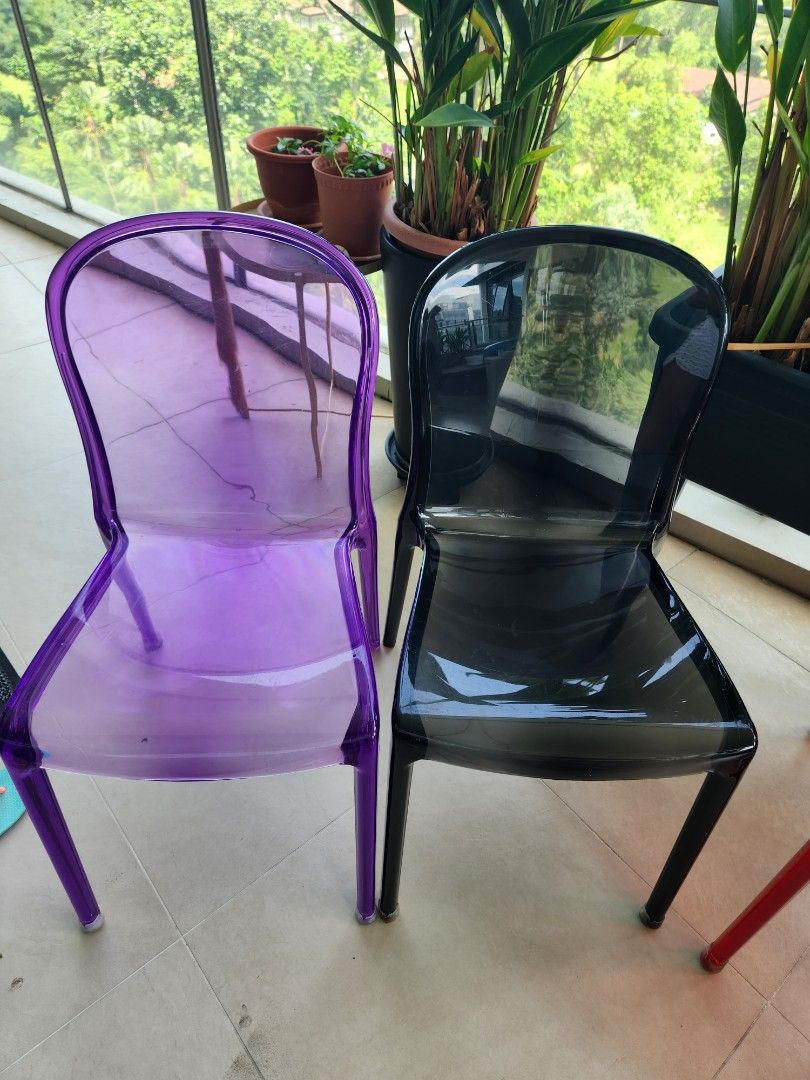 Purple cheap acrylic chair