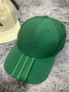 Adidas Ivy Park Rodeo Baseball Cap Hat in Blue Denim Monogram OSFM