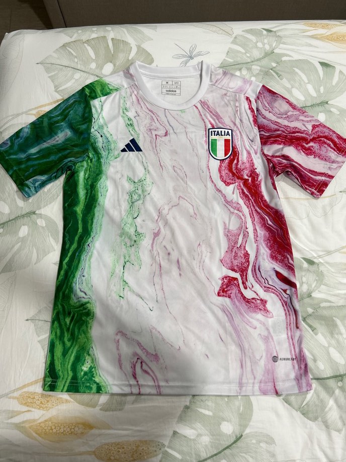 Adidas Italy 2023 Prematch Jersey (White/Red/Green)