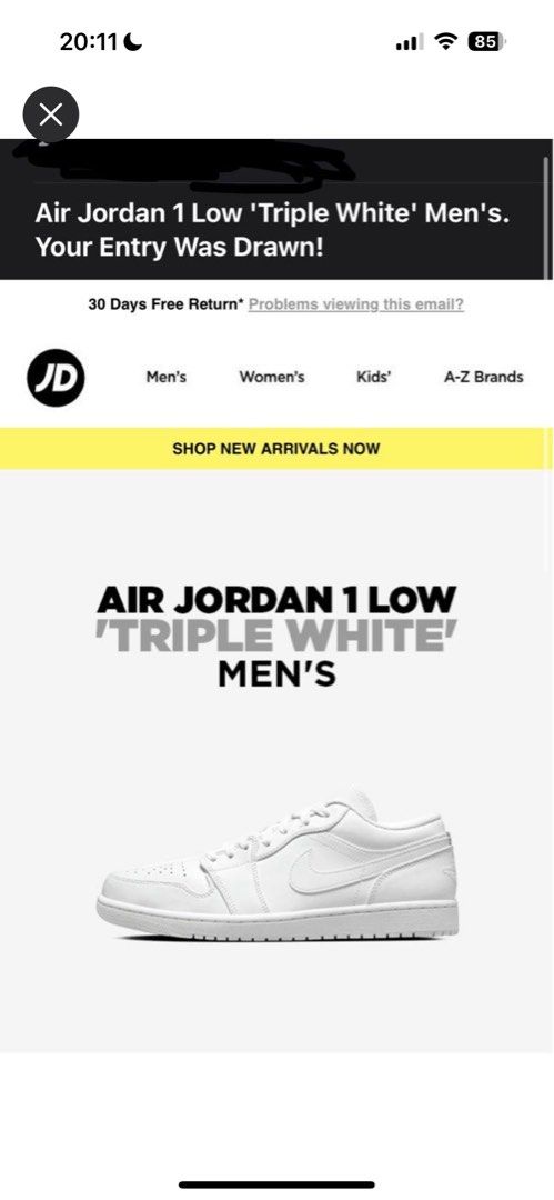 womens air jordan 1 triple white