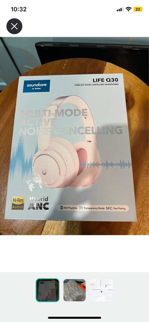 Anker Life Q30 Soundcore wireless pink complete set with box on Carousell