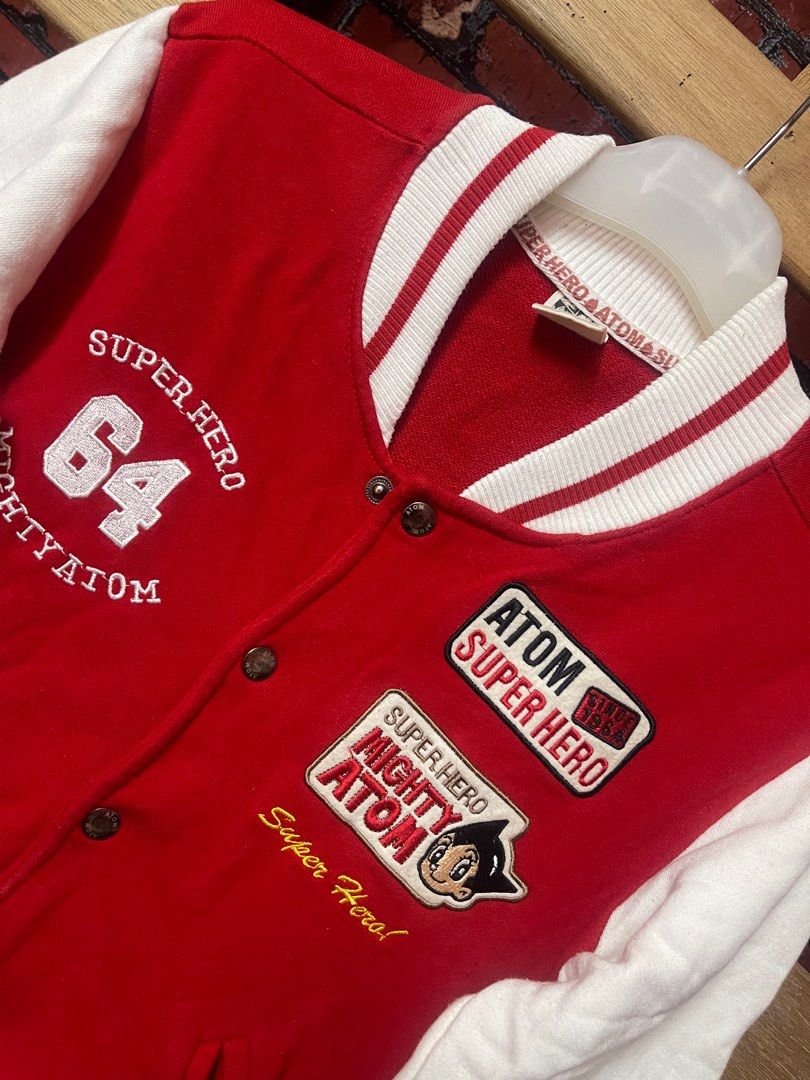 Atom Boy Varsity jacket, Men's Fashion, Coats, Jackets and Outerwear on Carousell