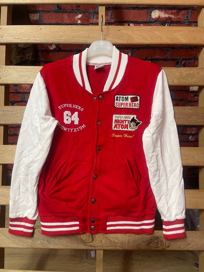 Atom Boy Varsity jacket, Men's Fashion, Coats, Jackets and Outerwear on Carousell