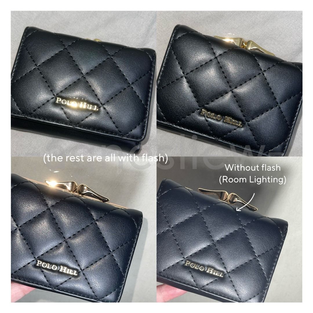 AUTHENTIC POLO HILL Quilted Flap Women Wallet Pouch Purse PRELOVED free POLO HILL recycle bag