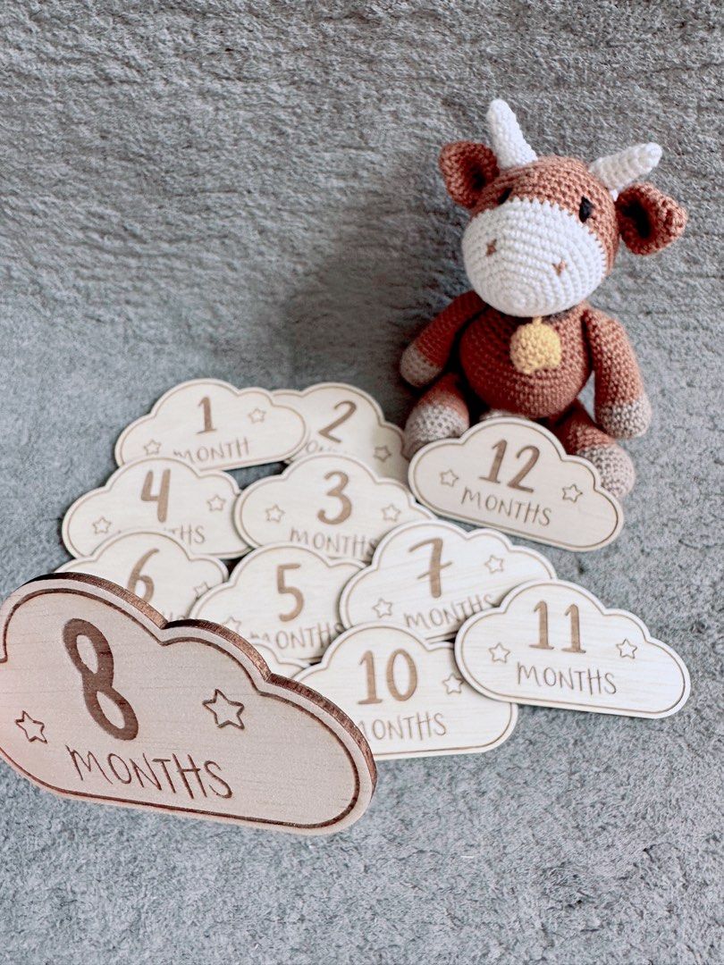 Baby Cloud Milestone Card Cloud Milestone Monthly Milestone