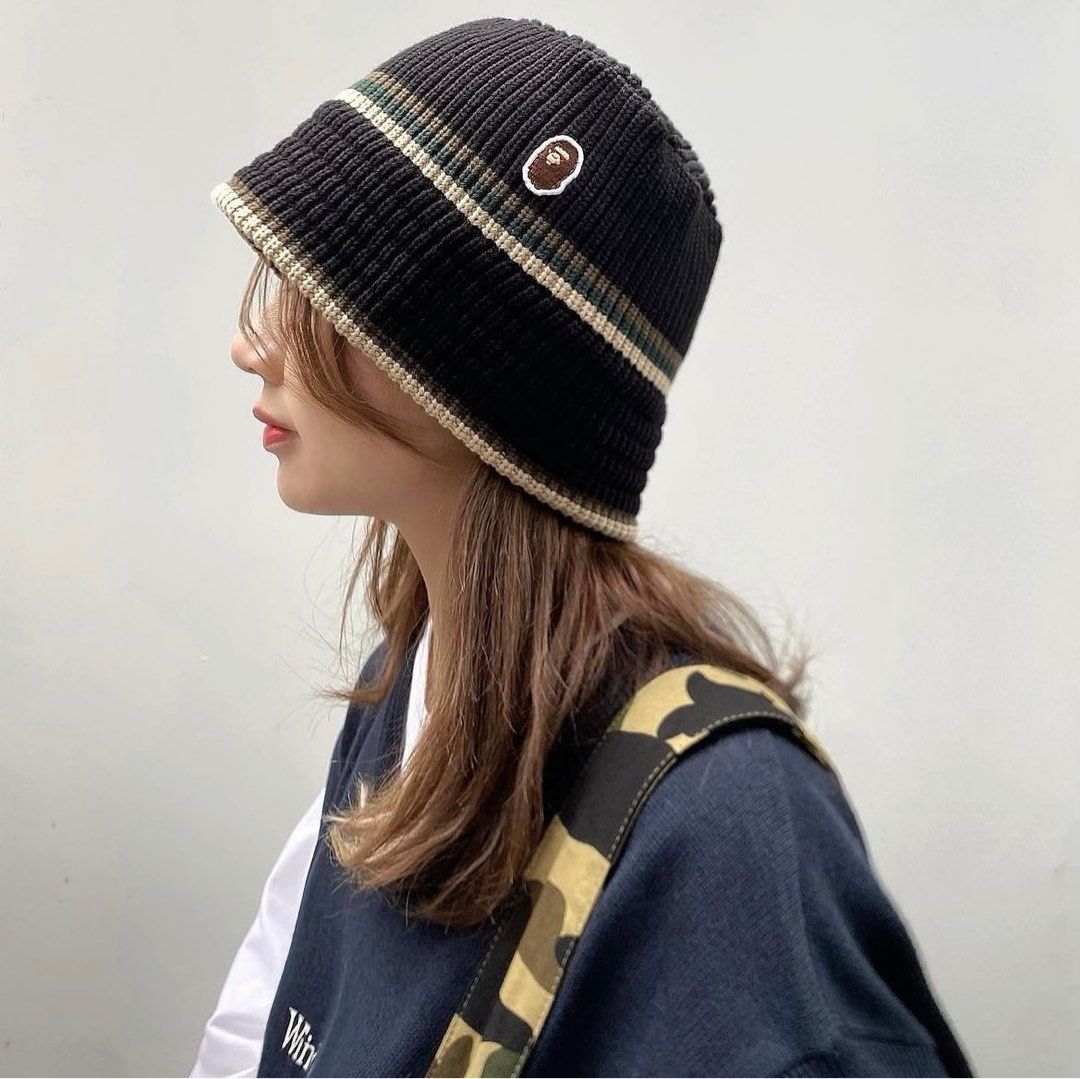 BAPE Ape Head One Point Beanie Black