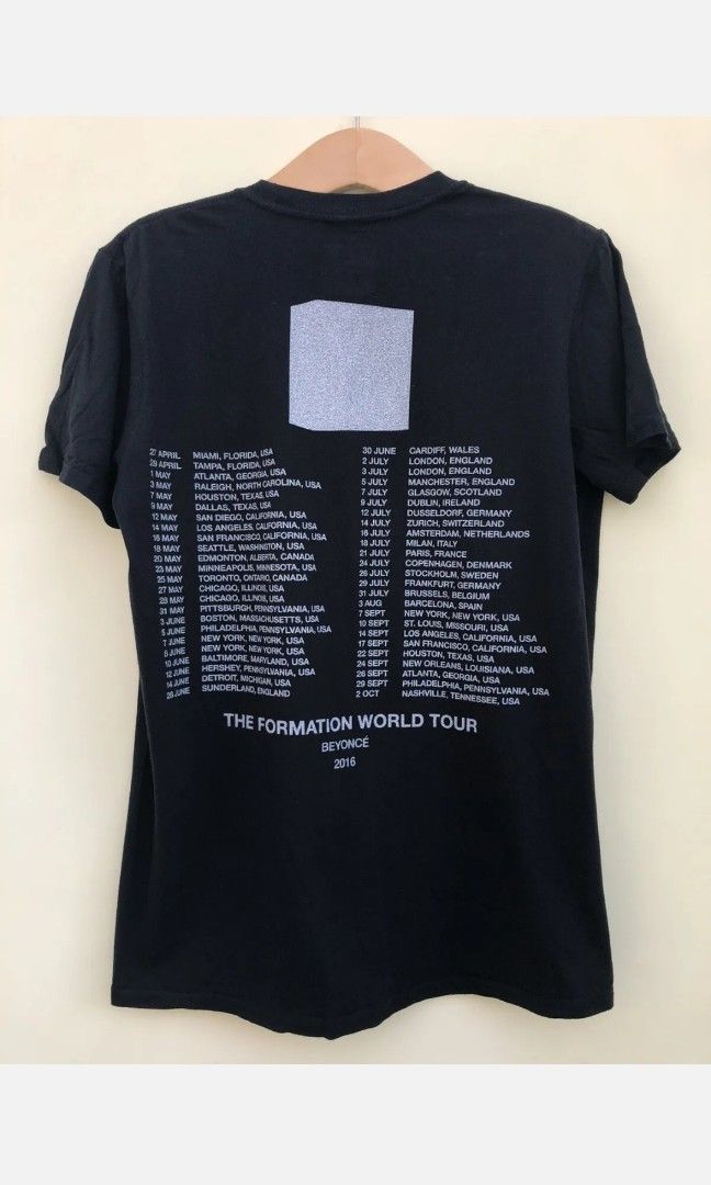 BEYONCE FORMATION WORLD TOUR 2016 SHIRT OFFICIAL AND ORIGINAL CONCERT MERCH MEDIUM ON TAG UNISEX Women s Fashion Tops Shirts on Carousell