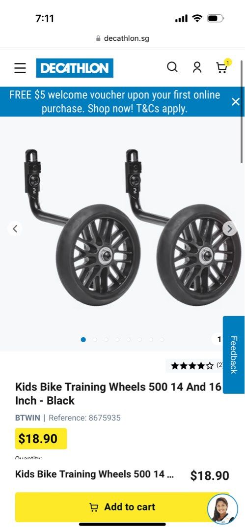 Bicycle Training Wheels Sports Equipment Bicycles Parts Parts
