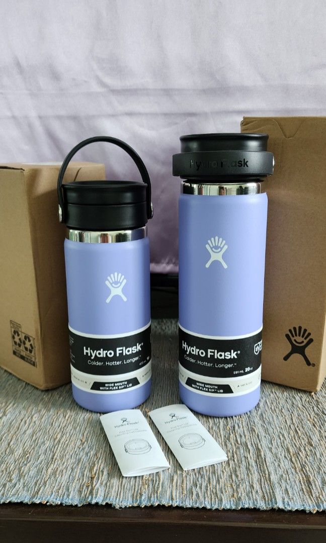 Authentic　Living,　Hydro　Bottles　Tumblers　Lupine,　Tableware,　Kitchenware　Furniture　BNIB　Home　on　16oz　Flask　Water　20oz　Carousell