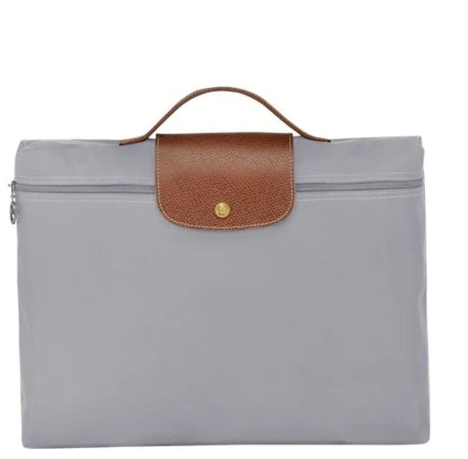 BRAND NEW AUTHENTIC INSTOCK LONGCHAMP LE PLIAGE 2182 L2182 089 P51 FILE BAG GREY