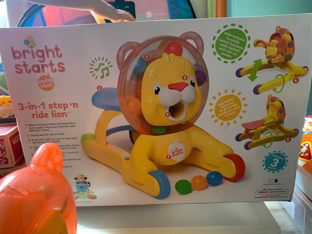 Bright starts step clearance n ride lion