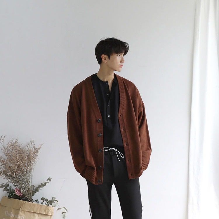 Brown Cardigan, Men's Fashion, Coats, Jackets and Outerwear on Carousell