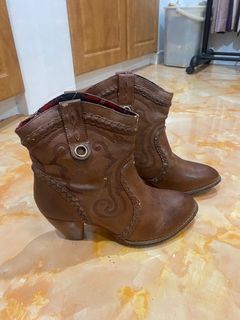 Brown cowboy boots