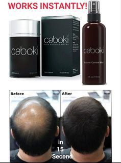 Caboki hair fiber + Fiber hold spray