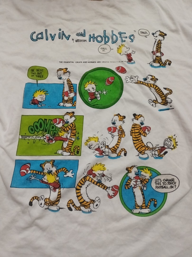 Vintage Calvin And Hobbes Tshirt Mens Fashion Tops And Sets Formal Shirts On Carousell 1400