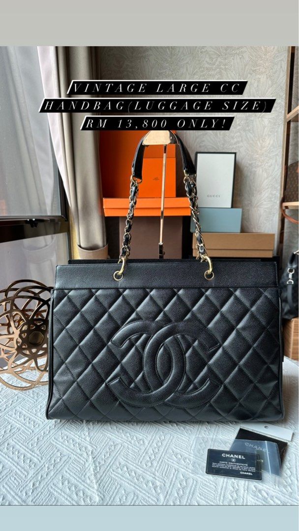 Chanel Vintage Large Cc Travel Bag