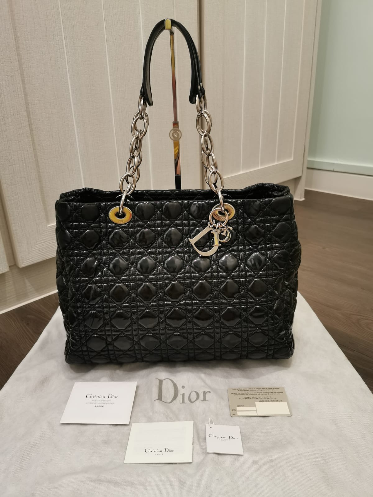 Christian dior tote bag black discount