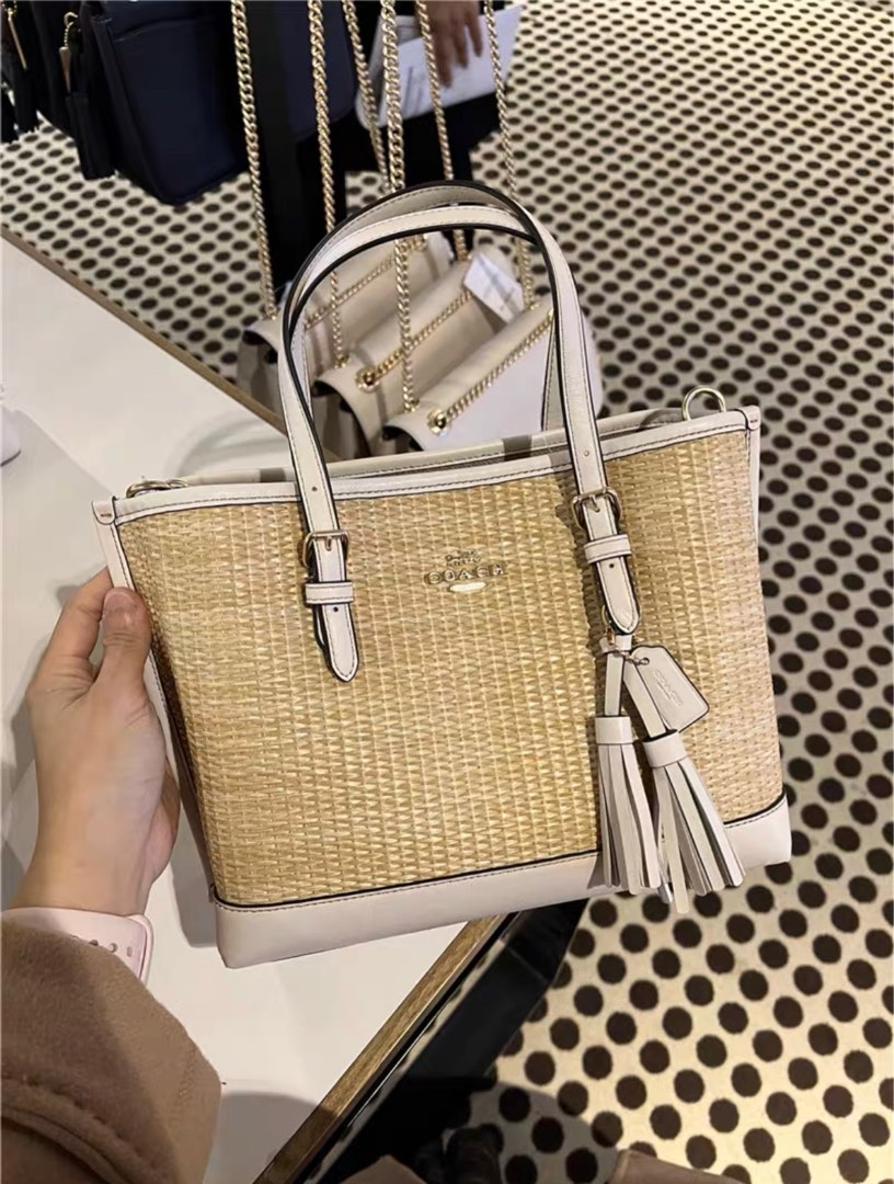 Coach mollie 22 tote woven bag handbag shoulderbag Women s