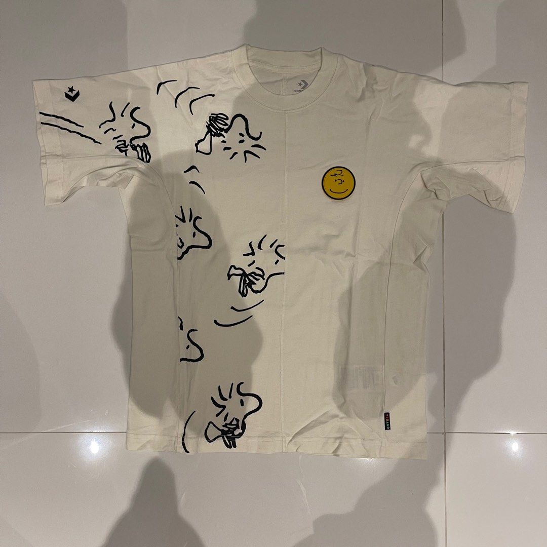 Converse X Peanuts Snoopy Tee, Fesyen Wanita, Pakaian Wanita, Atasan di