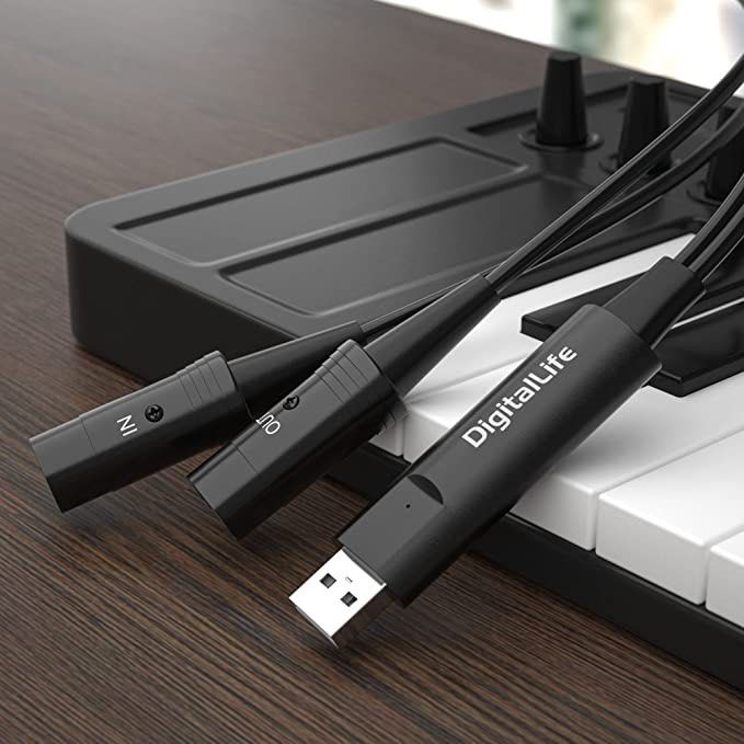 DigitalLife BM1003 USB TypeA to MIDI Interface Converter Adapter Cable
