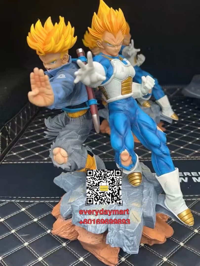 31cm Gk Dragon Ball Z Trunks Vegeta Figura de Ação Pai e Filho