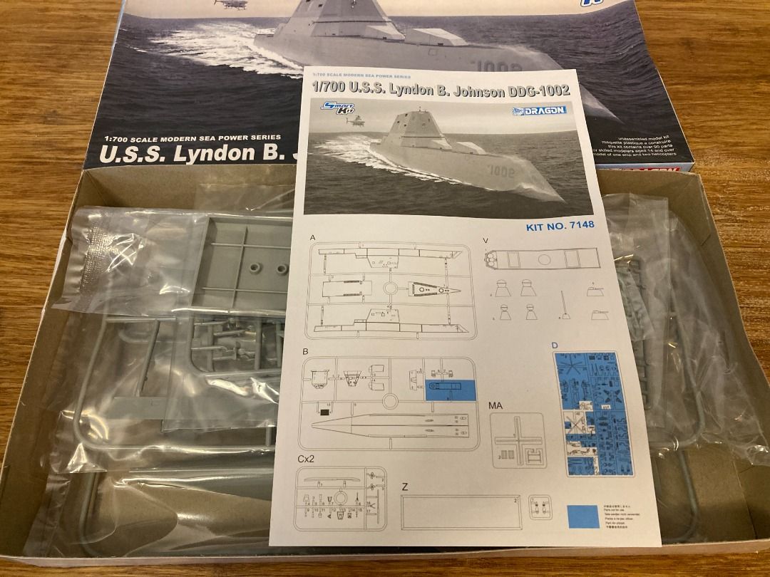DRAGON SMART KIT U.S.S LYNDON B, JOHNSON DDG1002 1700, 興趣及遊戲, 玩具 & 遊戲