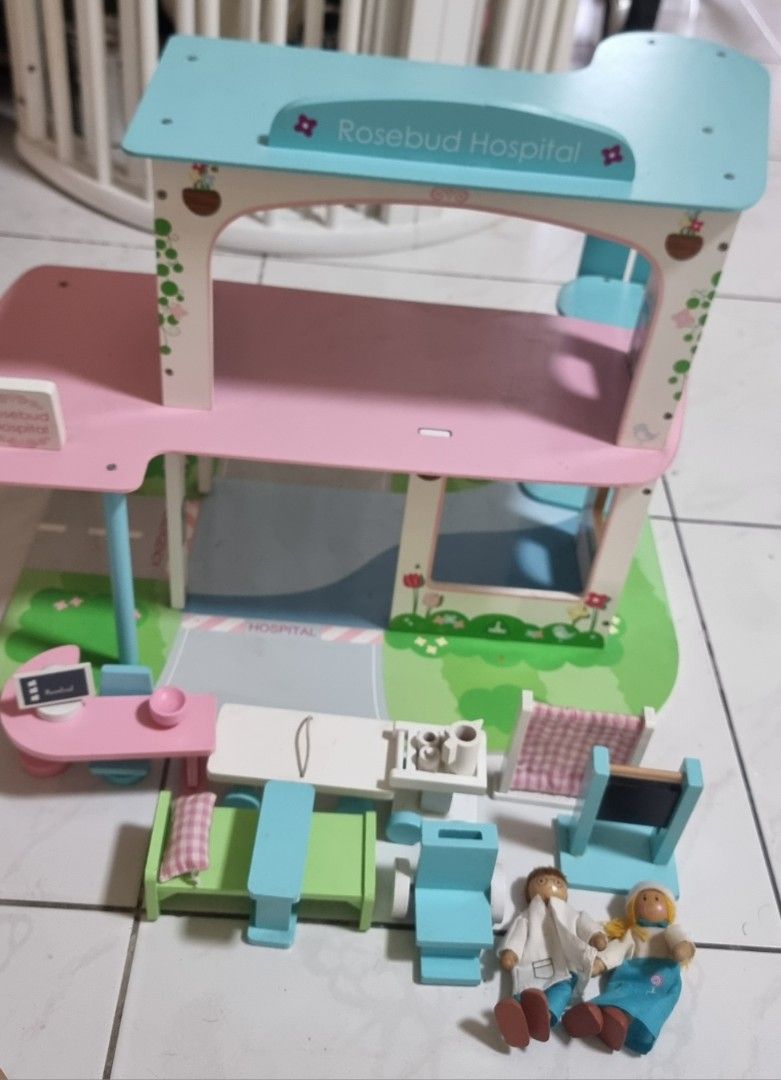 ELC Rosebud Hospital Wooden Dollhouse