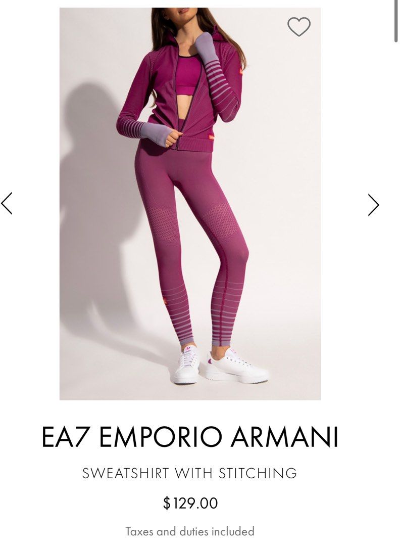 Womens armani clearance leggings and hoodie