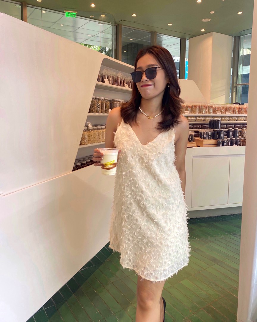Feather Beige Dress Not Zara Women s Fashion Dresses Sets