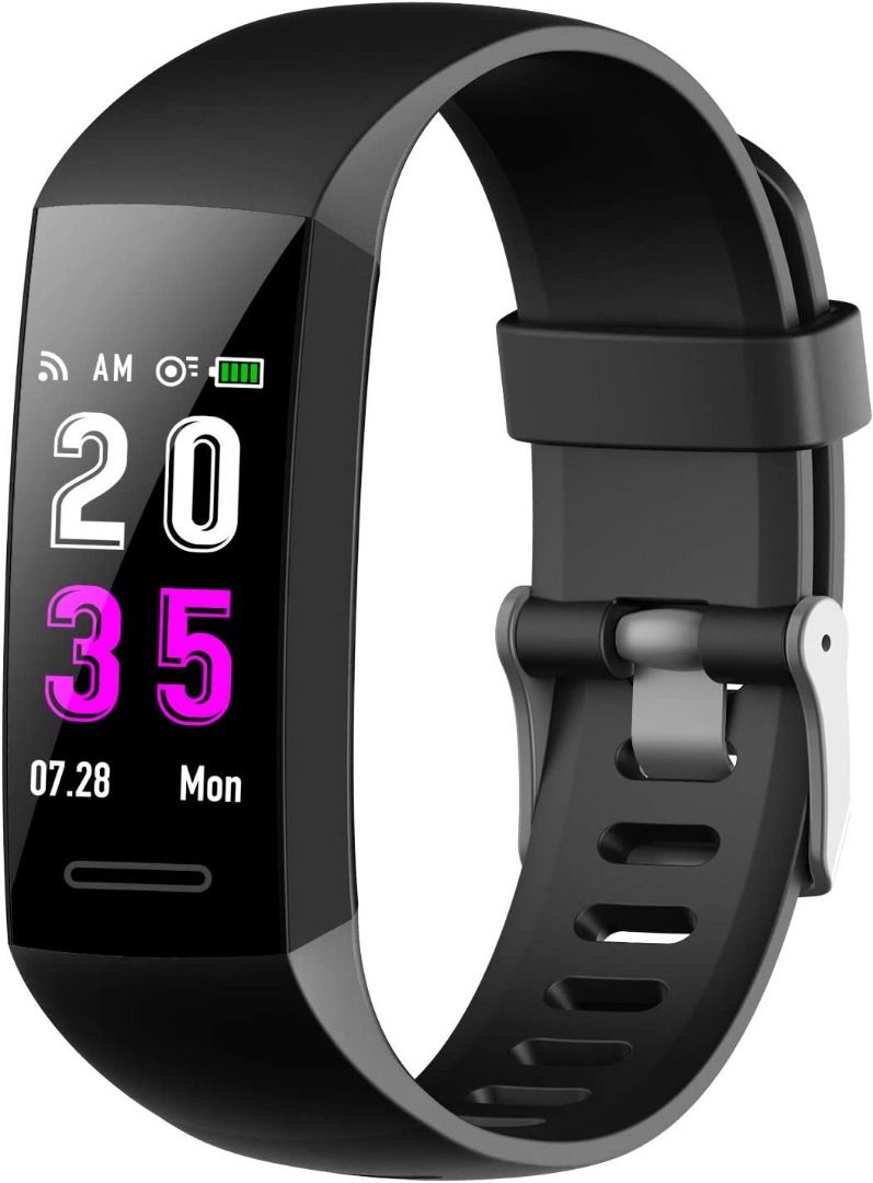 Fitness Trackers HETP Activity Tracker Heart Rate Fitness Watch Pedometer Fitness Wristband Smart Watch Waterproof IP67 with Stopwatch Sport GPS