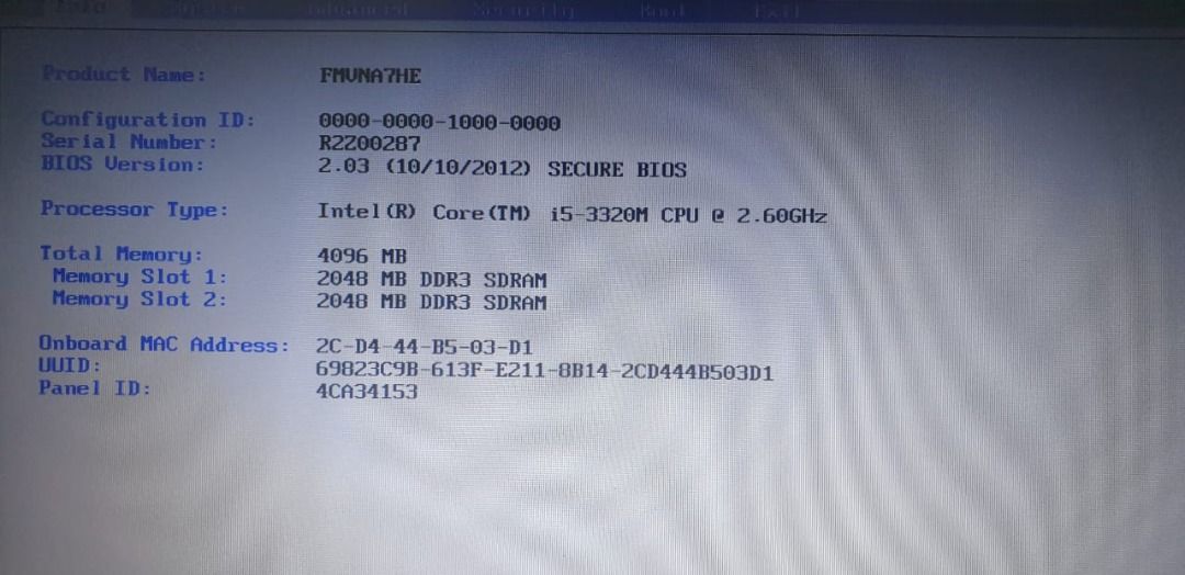 Fujitsu Lifebook A572/F Core i5 3320M 2.6 Ghz.