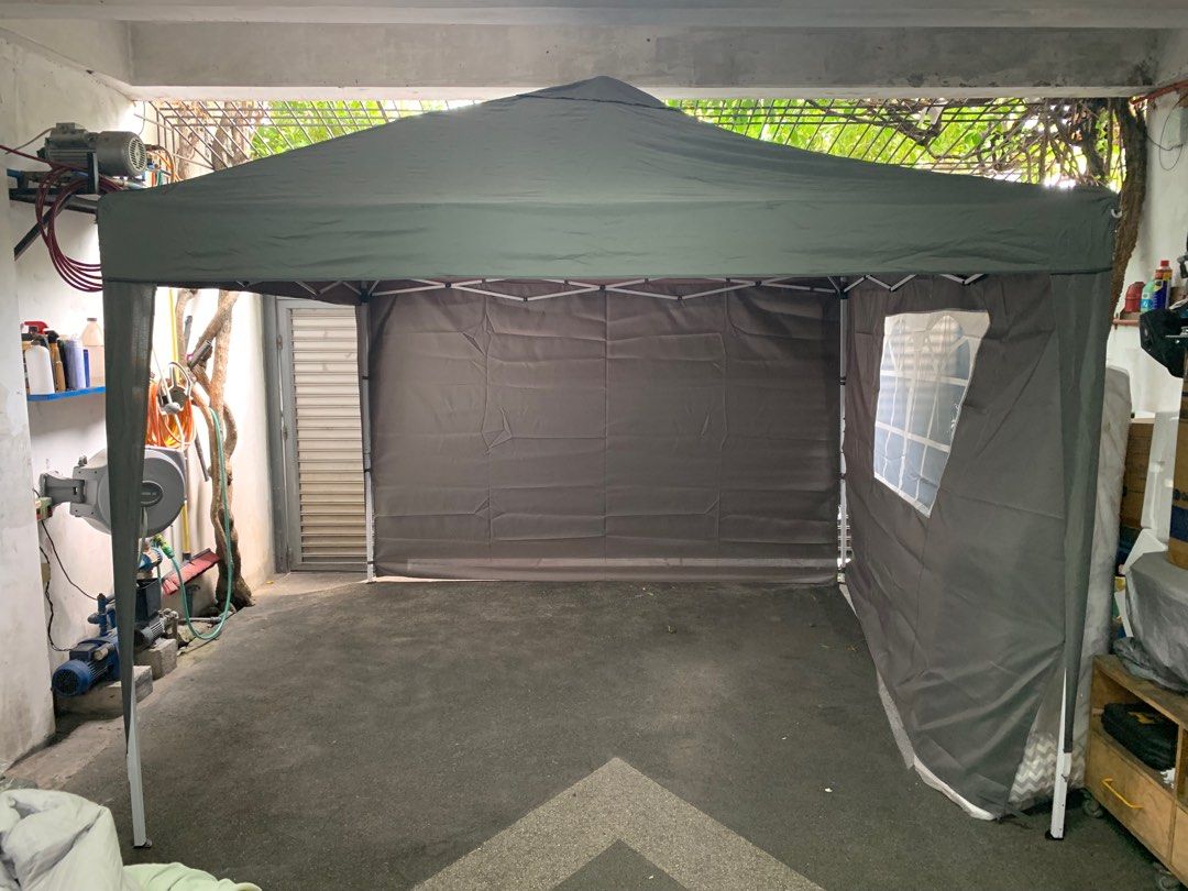 Gardenline Pop Up Gazebo, Anthracite, Popup Gazebo, Portable Foldable
