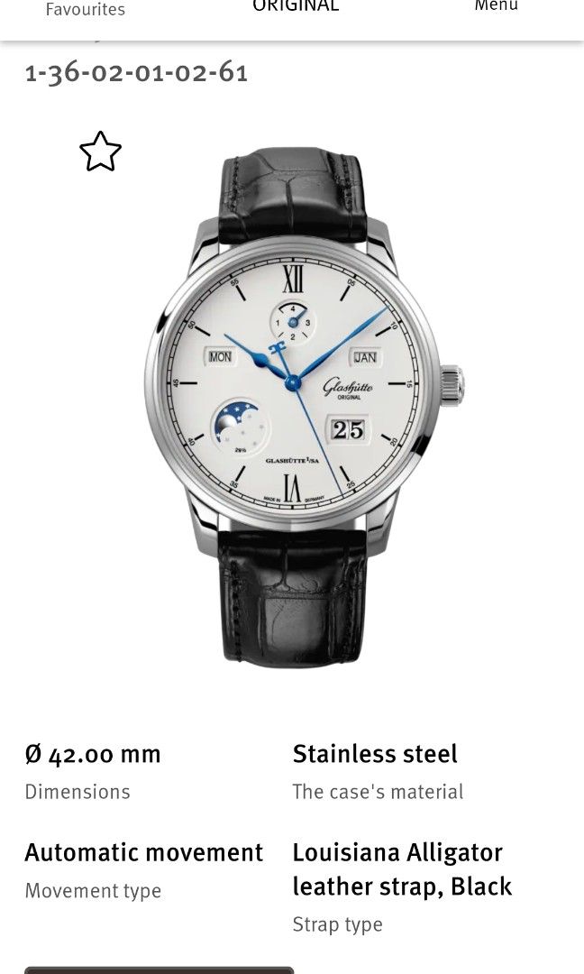 Glashutte Senator Excellence Perpetual Calendar Moo phase Luxury