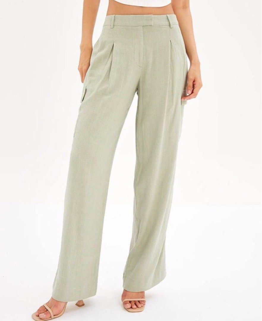 Glassons green pants, Women's Fashion, Bottoms, Other Bottoms on Carousell
