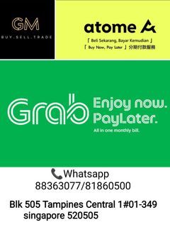 Grab paylater/Atome installments plan