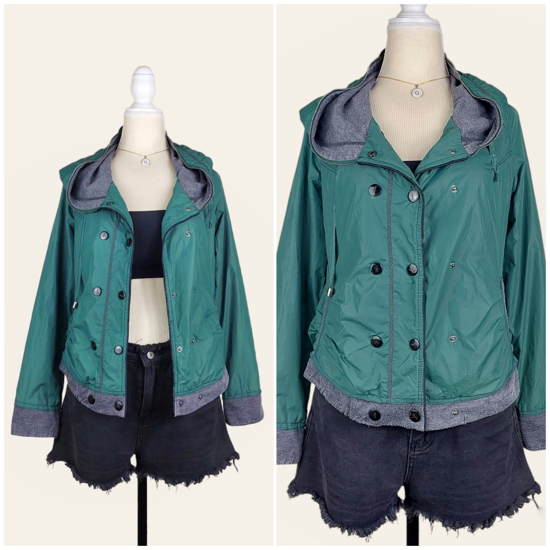 Green hooded jacket on Carousell