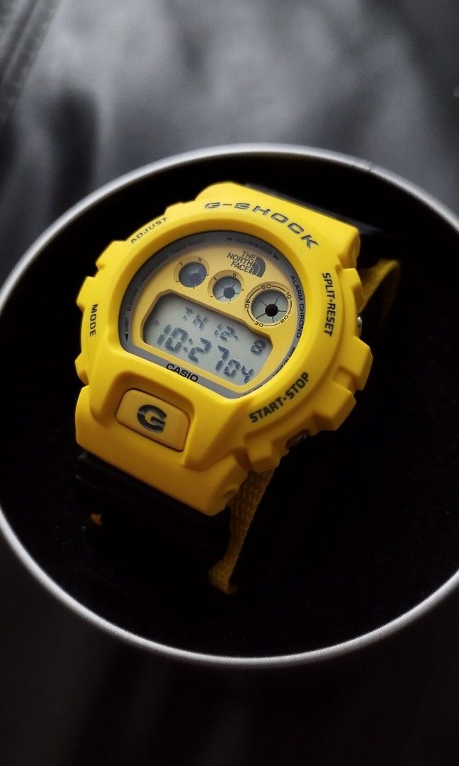 supreme the north face g shock watch yellow