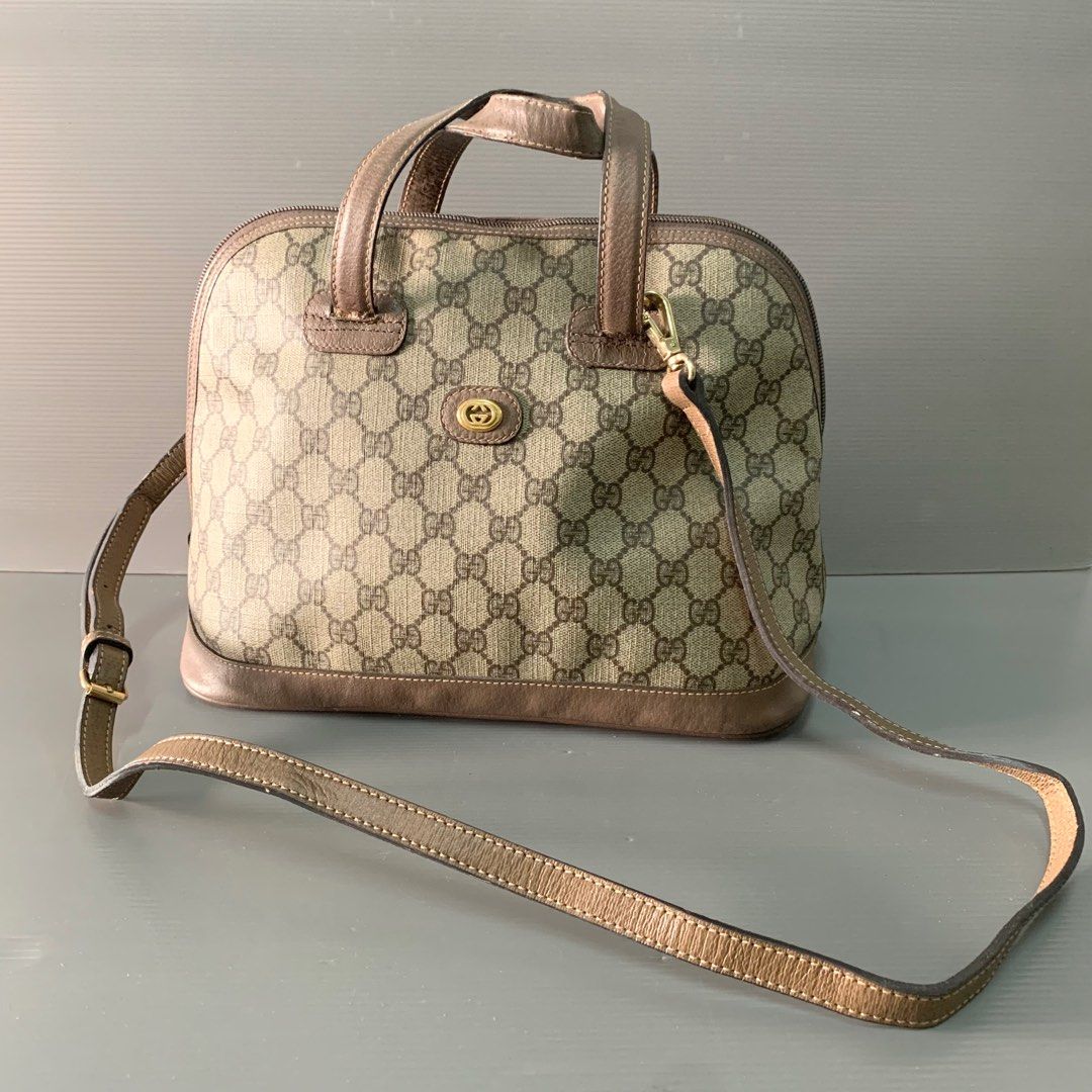 GUCCI Vintage GG Alma Type Handbag, Luxury, Bags & Wallets on