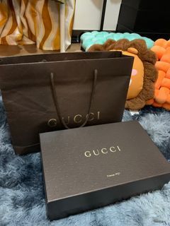 Gucci shoe box and paperbag