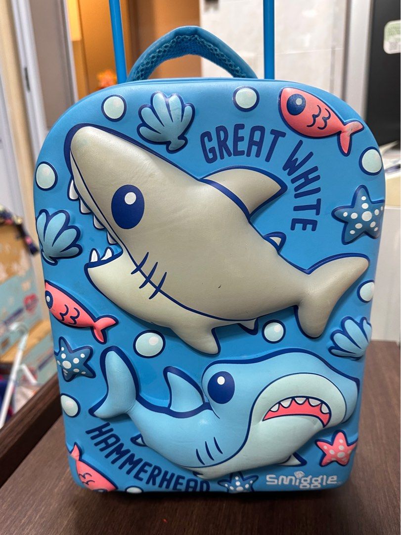 Hammerhead Shark Trolley Bag Blue Price Drop Babies Kids