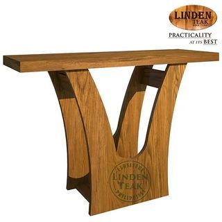 Handcrafted Solid Teak Wood Modern-U Console Table Furniture