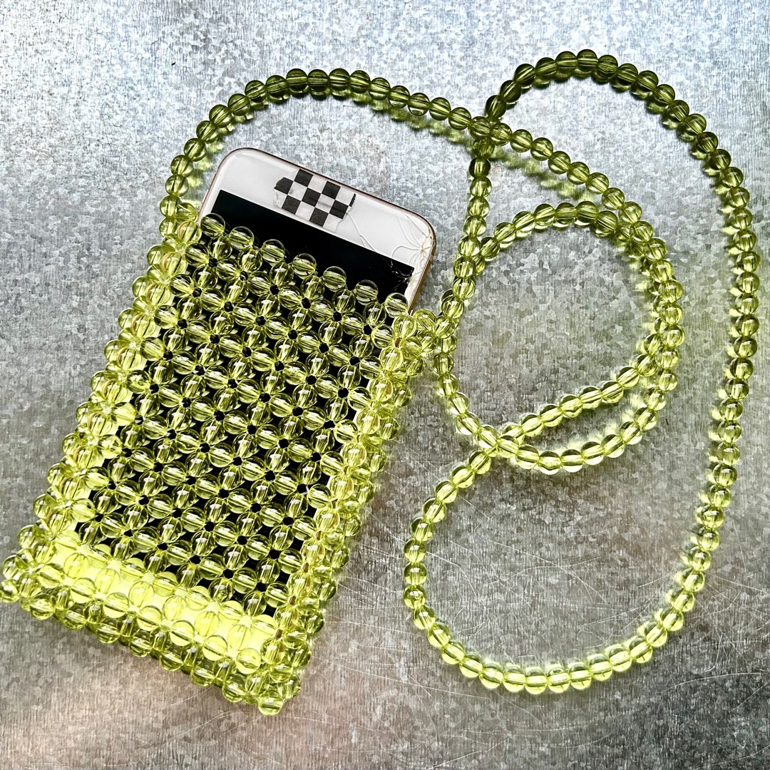 Beaded phone best sale bag
