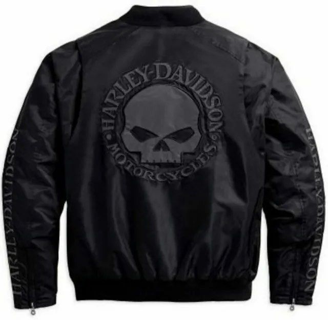 Harley davidson on sale nylon bomber jacket