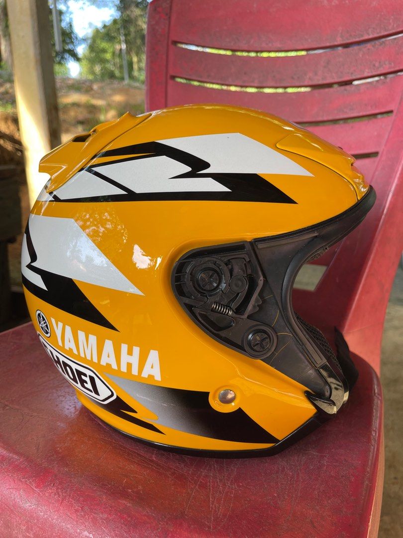 Helmets Shoei Factory Yamaha Airbrush Yellow Auto Accessories on