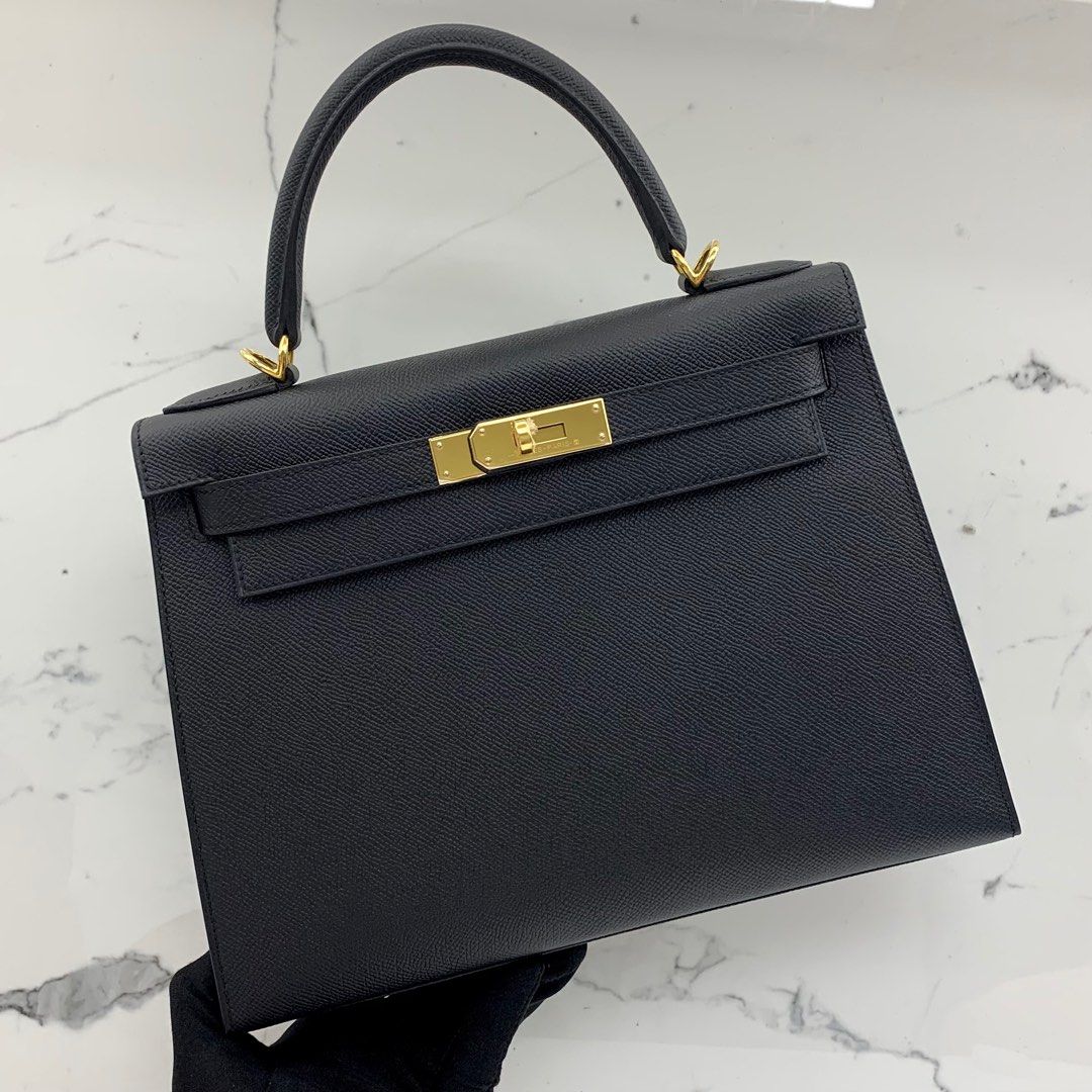 HERMES BIRKIN 25 SELLIER BLACK EPSOM GHW, Women's Fashion, Bags & Wallets,  Purses & Pouches on Carousell