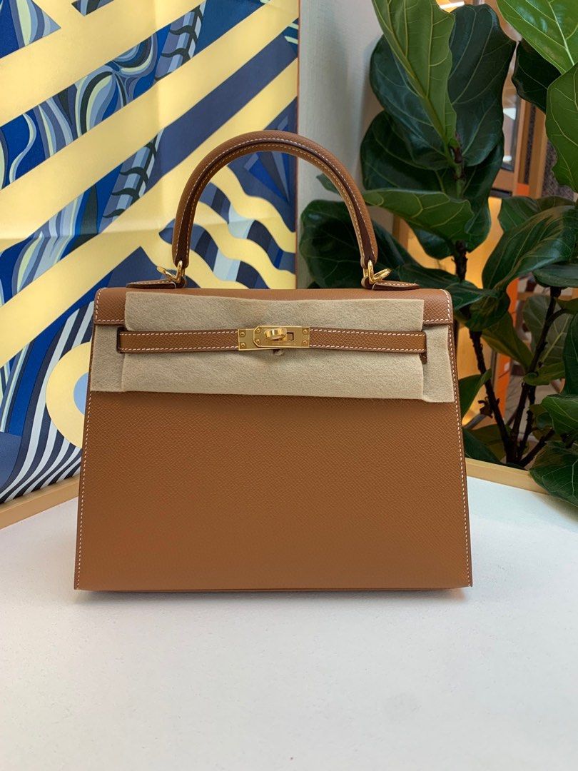 Hermès Bronze Dore Swift Kelly Longue Clutch GHW, myGemma, HK