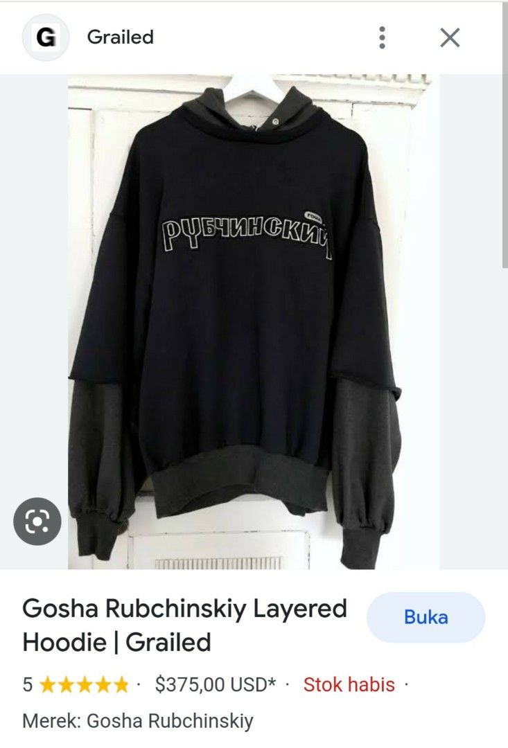 Gosha rubchinskiy layered sweatshirt best sale