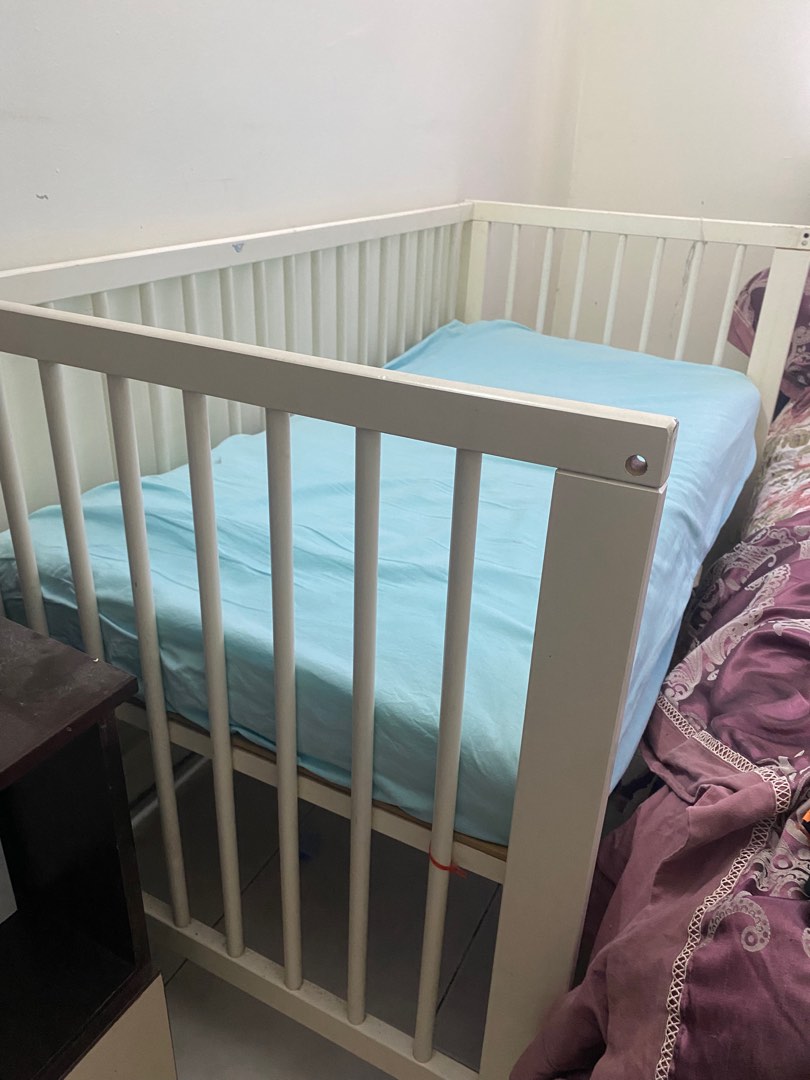 Ikea baby cot side bed, Babies & Kids, Baby Nursery & Kids Furniture