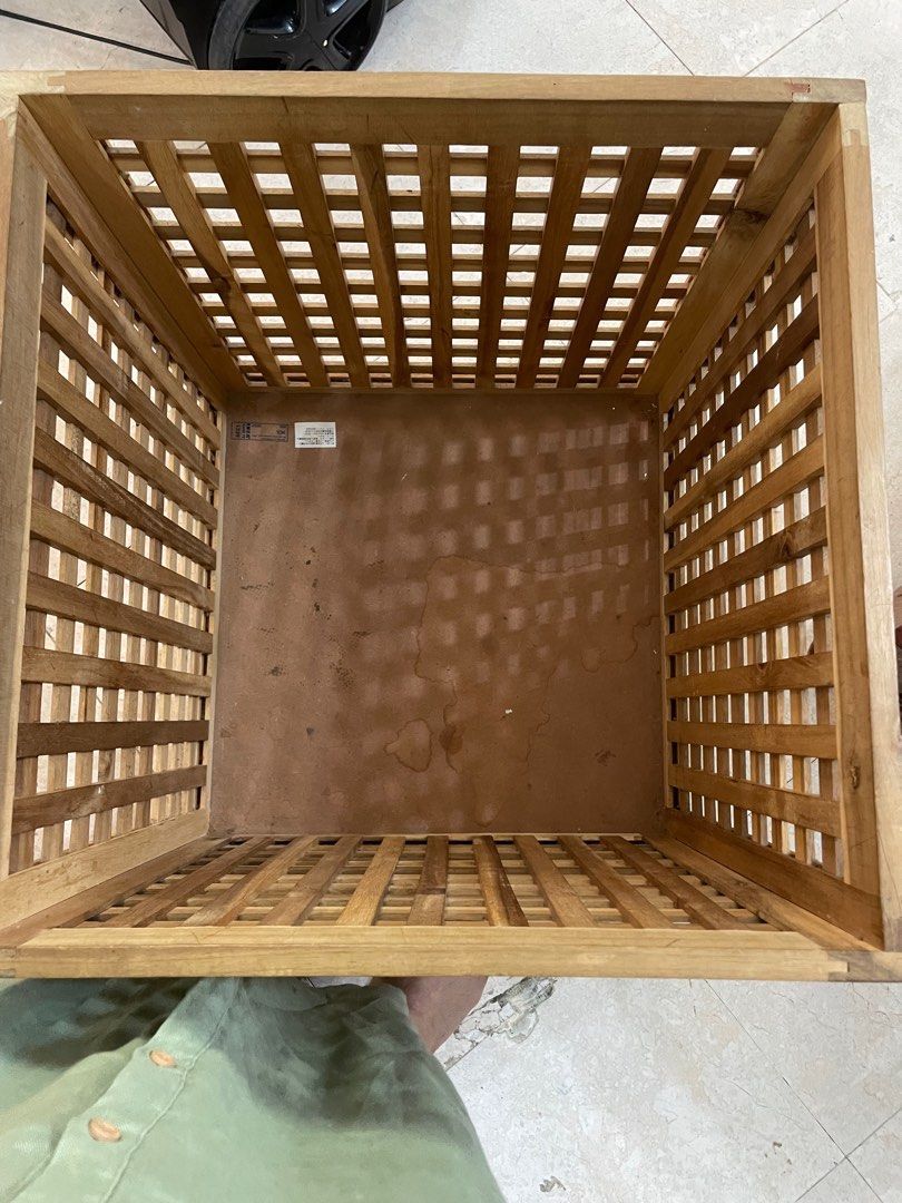 Ikea Hol side table/ storage box 50cm, Furniture & Home Living